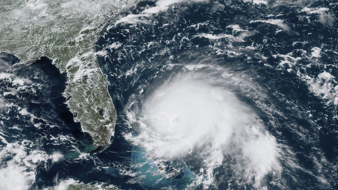 Satellite Image of a Hurricane Approaching Florida